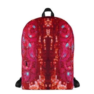 VENTCRI Red Sequin Backpack Festy Gym Yoga Bag